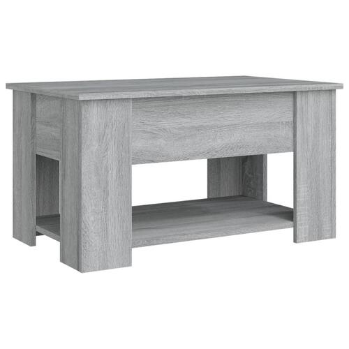 Sofabord 79x49x41 cm konstrueret træ grå sonoma-eg
