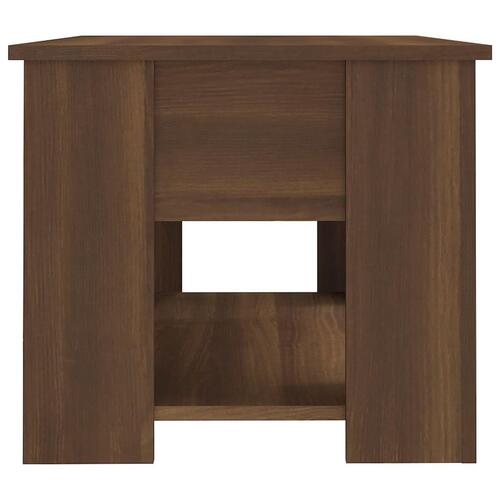 Sofabord 79x49x41 cm konstrueret træ brun egetræsfarve