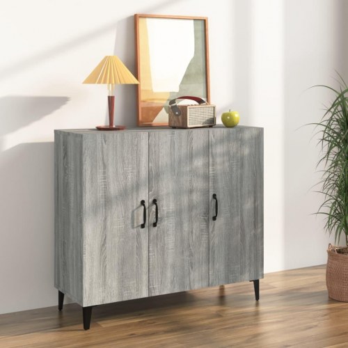 Skænk 90×34×80 cm i konstrueret træ - grå sonoma-eg
