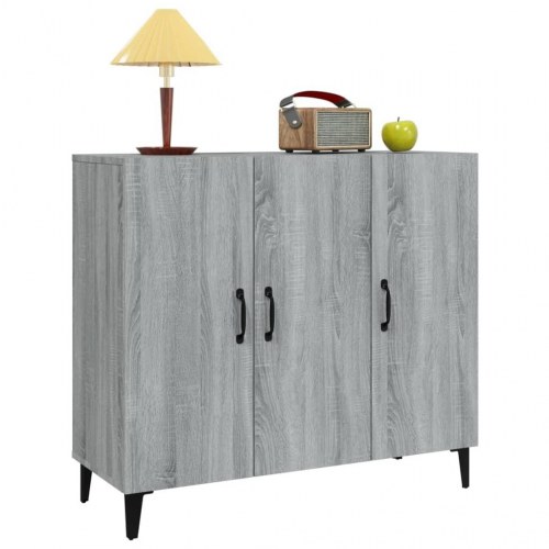 Skænk 90×34×80 cm i konstrueret træ - grå sonoma-eg