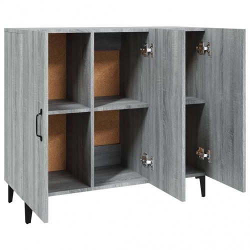 Skænk 90×34×80 cm i konstrueret træ - grå sonoma-eg