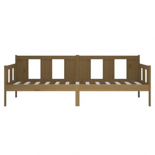 Daybed 90x200 cm massivt fyrretræ gyldenbrun