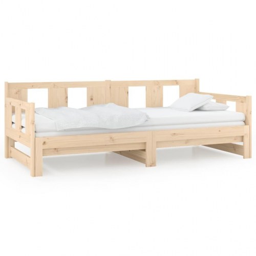 Daybed med udtræk 2x(90x200) cm massivt fyrretræ