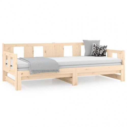 Daybed med udtræk 2x(90x200) cm massivt fyrretræ