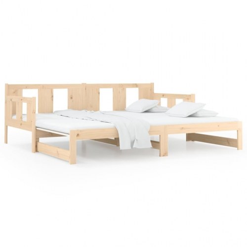 Daybed med udtræk 2x(90x200) cm massivt fyrretræ