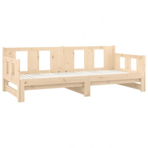 Daybed med udtræk 2x(90x200) cm massivt fyrretræ