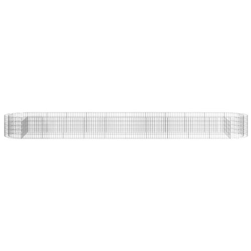 Gabion-højbed 600x100x50 cm galvaniseret jern