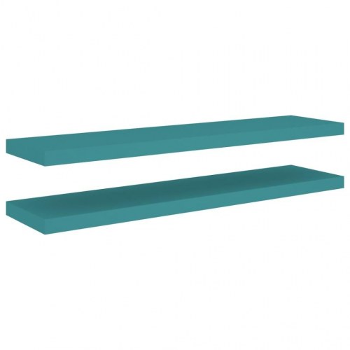 Svævehylder 2 stk. 90x23,5x3,8 cm MDF blå