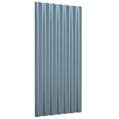 Tagplader 36 stk. 80x36 cm pulverlakeret stål grå