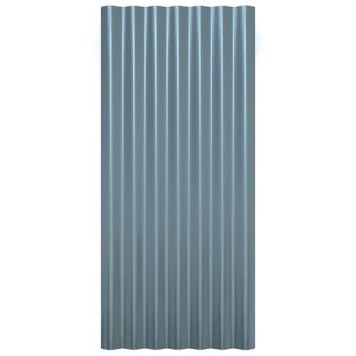 Tagplader 36 stk. 80x36 cm pulverlakeret stål grå