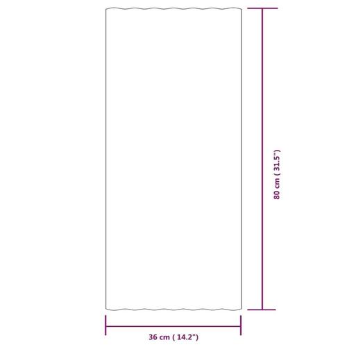 Tagplader 36 stk. 80x36 cm pulverlakeret stål grå