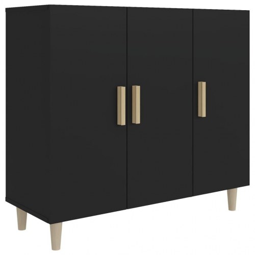 Skænk i konstrueret træ - 90×34×80 cm, sort