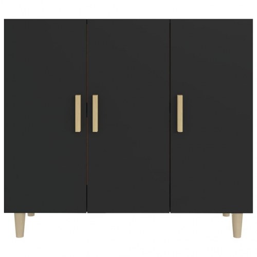Skænk i konstrueret træ - 90×34×80 cm, sort
