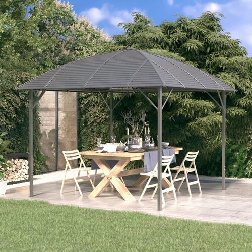 Pavillon med buet tag 3x3 m antracitgrå