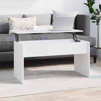 Sofabord 102x50,5x52,5 cm konstrueret træ hvid