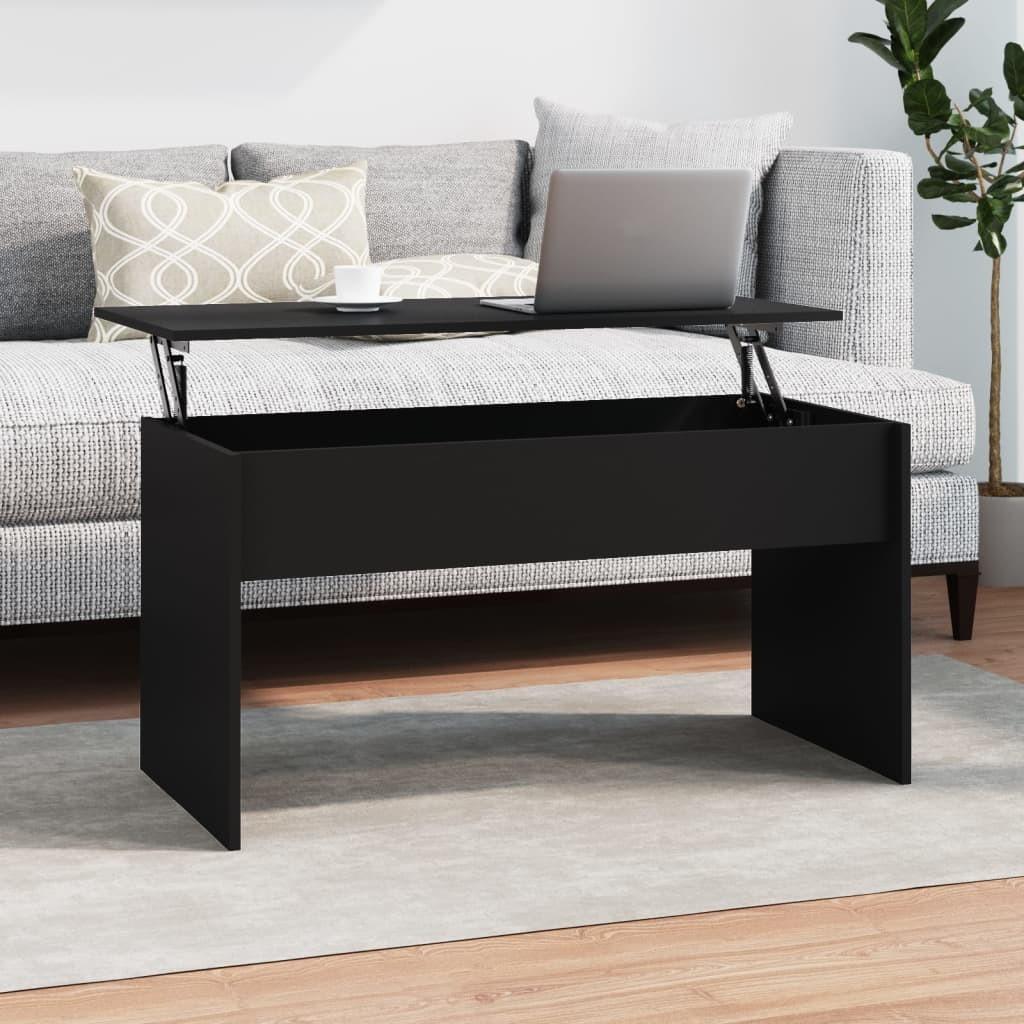 Sofabord 102x50,5x52,5 cm konstrueret træ sort