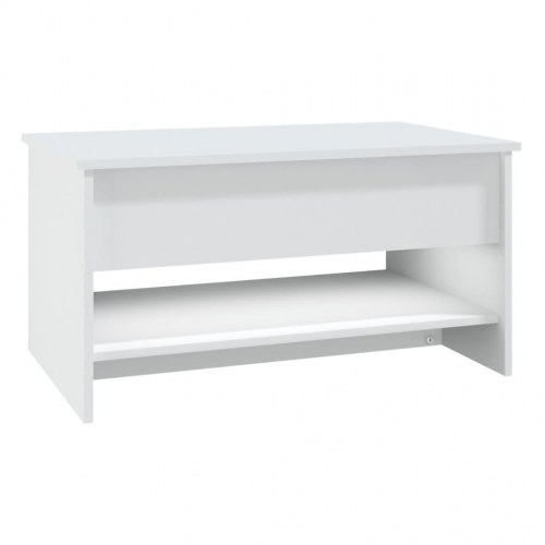 Sofabord med løftelåg 80 × 50 × 40 cm - hvid, konstrueret træ