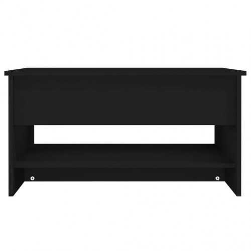 Sofabord med løftbar bordplade 80 x 50 x 40 cm i sort konstrueret træ