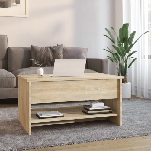 Sofabord 80x50x40 cm konstrueret træ sonoma-eg