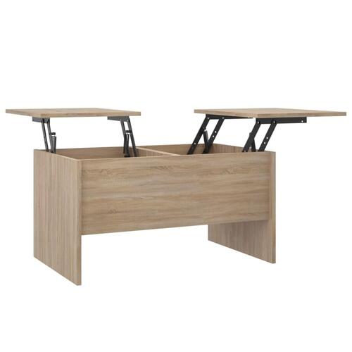 Sofabord 80x50x42,5 cm konstrueret træ sonoma-eg