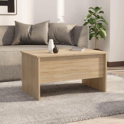 Sofabord 80x50x42,5 cm konstrueret træ sonoma-eg