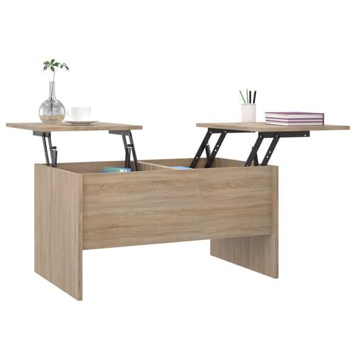 Sofabord 80x50x42,5 cm konstrueret træ sonoma-eg