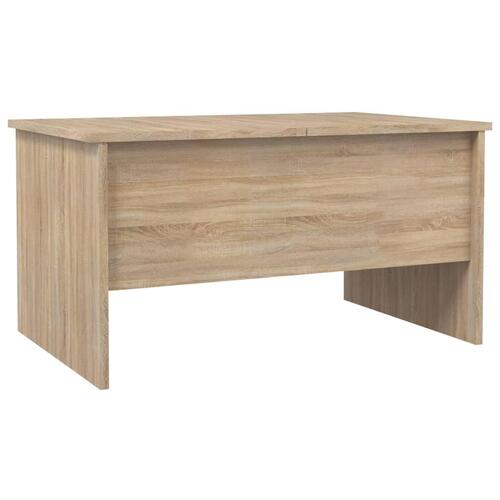 Sofabord 80x50x42,5 cm konstrueret træ sonoma-eg