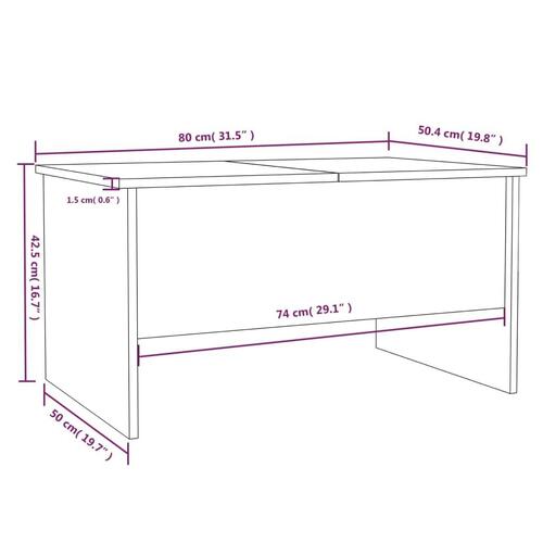 Sofabord 80x50x42,5 cm konstrueret træ sonoma-eg