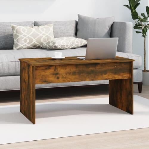 Sofabord 102x50,5x52,5 cm konstrueret træ røget egetræsfarve