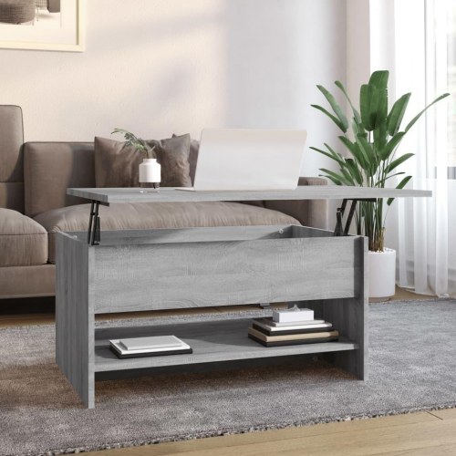 Sofabord med løftelåg 80 × 50 × 40 cm - grå sonoma-eg, konstrueret træ