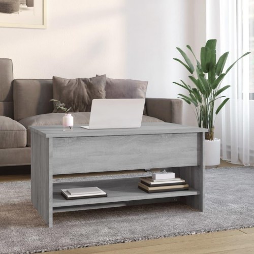 Sofabord med løftelåg 80 × 50 × 40 cm - grå sonoma-eg, konstrueret træ