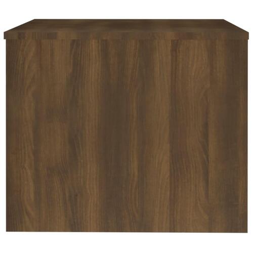 Sofabord 80x50x40 cm konstrueret træ brun egetræsfarve