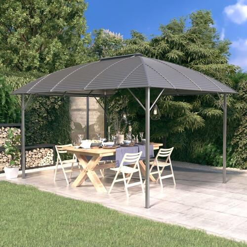 Pavillon med buet tag 3x4 m antracitgrå