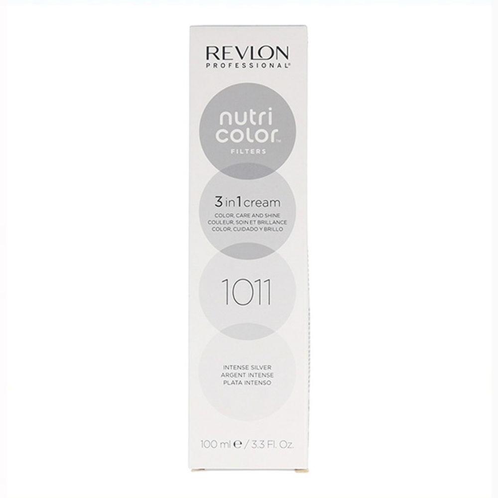 Permanent hårfarve creme Revlon Nutri Color 1011 Intense Silver 100 ml 3-i-1 billede
