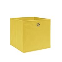 Opbevaringskasser 10 stk. 28x28x28 cm uvævet stof gul