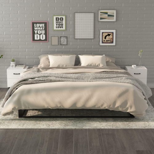 Sengeborde 2 stk. 40 x 35 x 47,5 cm - hvid