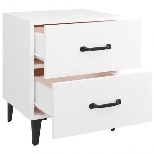 Sengeborde 2 stk. 40 x 35 x 47,5 cm - hvid