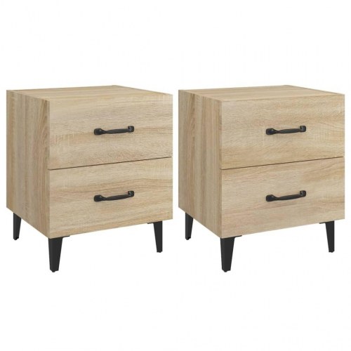 Sengeborde 40 x 35 x 47,5 cm 2 stk. - sonoma-eg