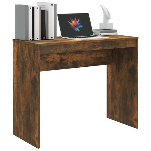 Skrivebord 90x40x72 cm konstrueret træ røget egetræsfarve