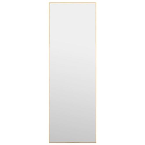 Dørspejl 40x100 cm glas og aluminium guldfarvet
