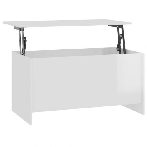 Sofabord med løftetop - 102 × 55,5 × 52,5 cm, hvid højglans, konstrueret træ