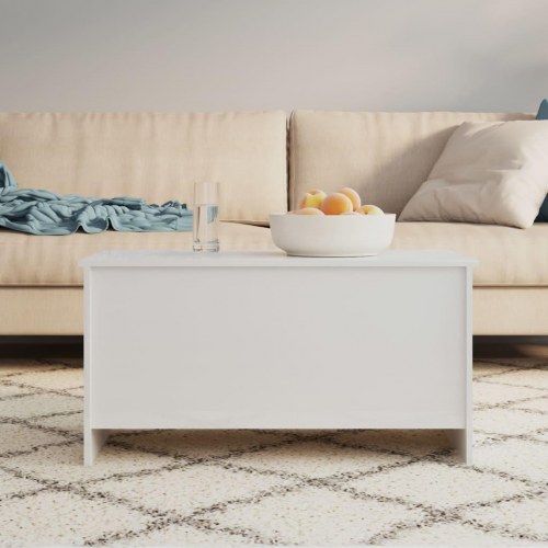 Sofabord med løftetop - 102 × 55,5 × 52,5 cm, hvid højglans, konstrueret træ