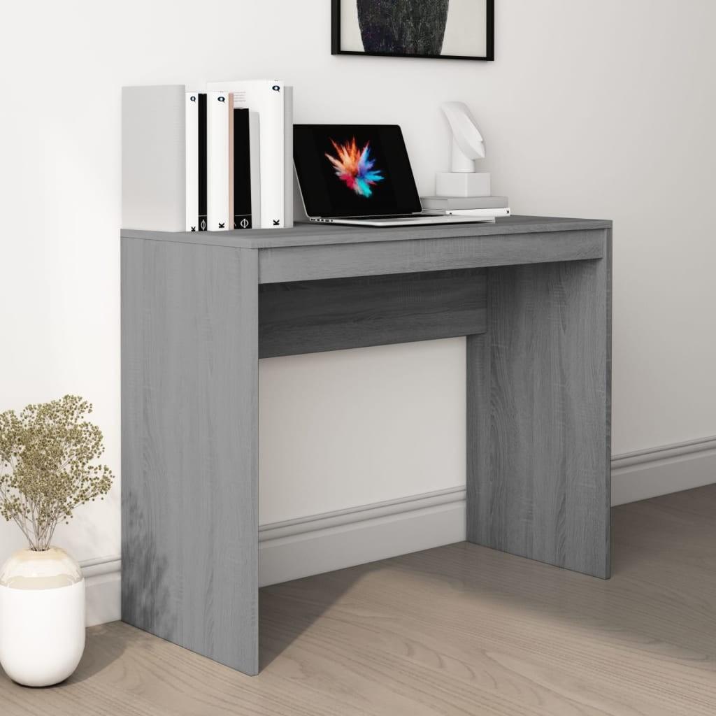 Skrivebord 90x40x72 cm konstrueret træ grå sonoma-eg