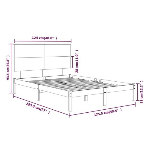 Sengeramme 120x190 cm massivt træ
