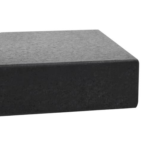 Parasolfod granit 25 kg rektangulær sort