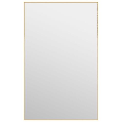 Dørspejl 50x80 cm glas og aluminium guldfarvet