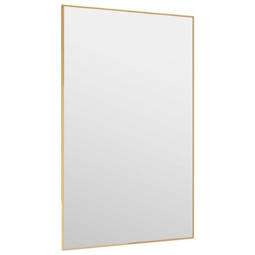 Dørspejl 50x80 cm glas og aluminium guldfarvet