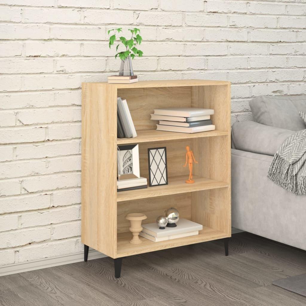 vidaXL skænk 69,5x32,5x90 cm konstrueret træ sonoma-eg