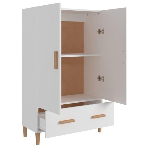 Skab 70 x 31 x 115 cm i konstrueret træ - hvid