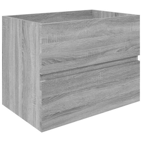 Badeværelsesskab 60x38,5x45 cm konstrueret træ grå sonoma-eg